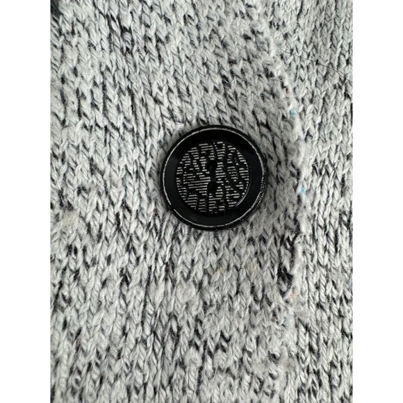 Northern Angel Hooded Cardigan Sweater L Acrylic Geometric Pattern Black/White - Picture 16 of 16